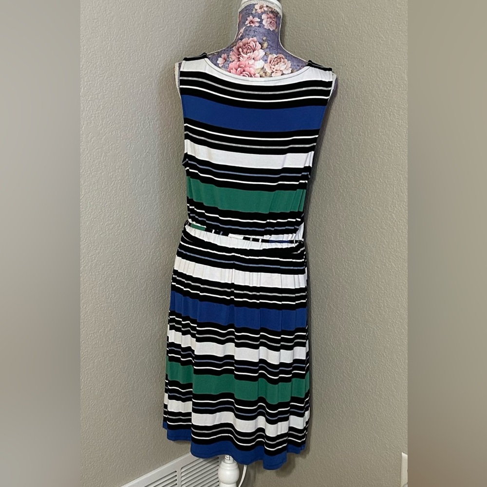 Merona‎ Striped Midi Dress - Black, Blue, Green - Picture 2 of 5